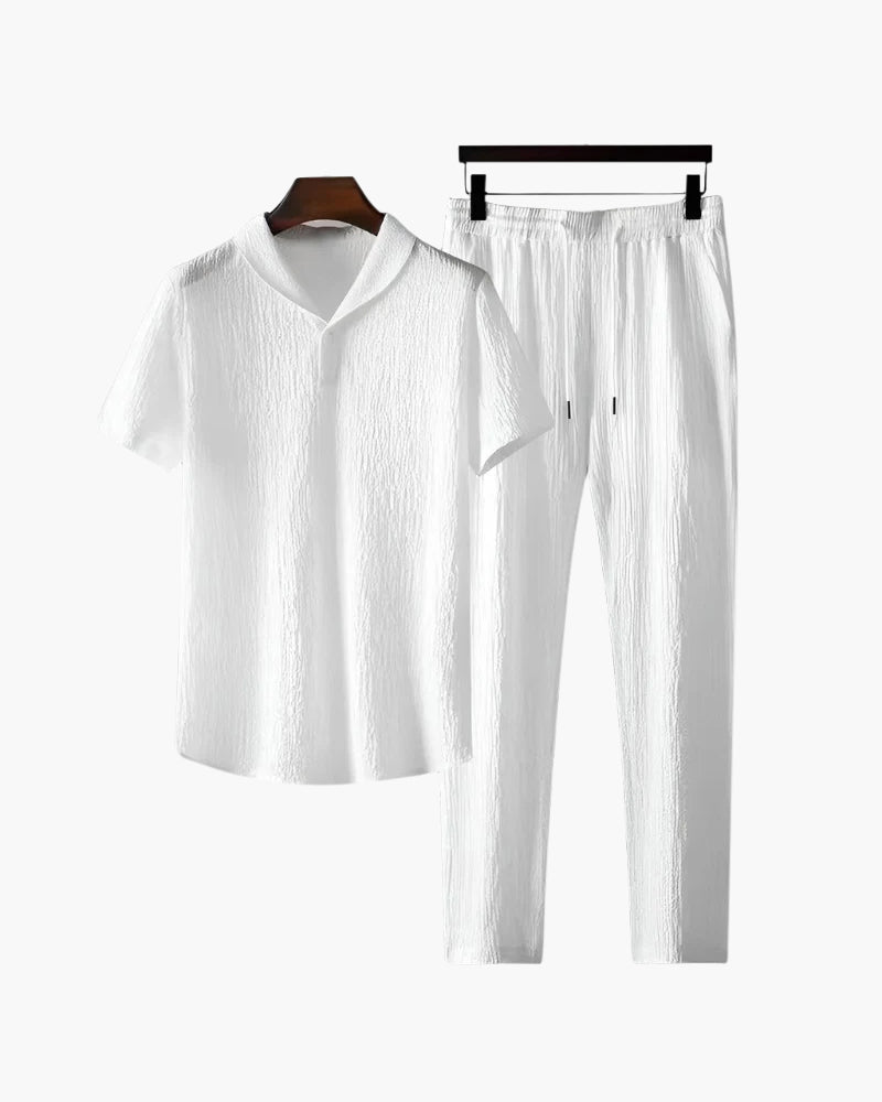 Cotton Polo & Trousers Set