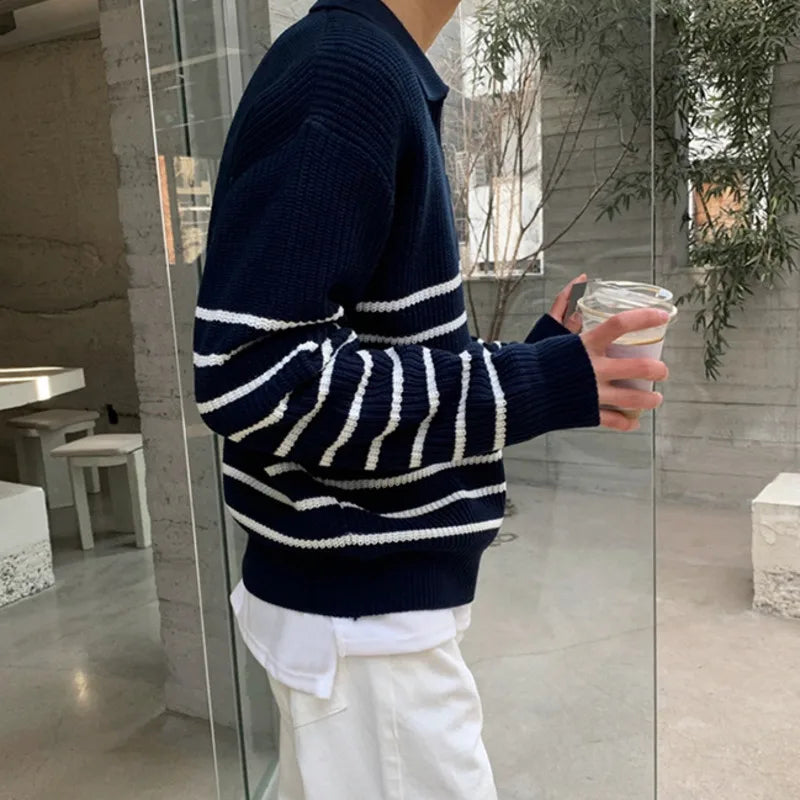 Edoardo Striped Quarter-Zip